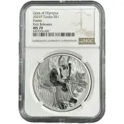 1 oz Silver HADES Gods of Olympus Coin MS70 2021 Tuvalu