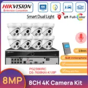 Hikvision 8CH 8MP MIC Dual Light ColorVu+IR Home CCTV Security Camera System Set