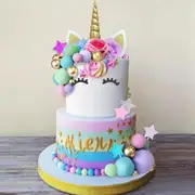 38pcs Unicorn Theme Birthday Cake Topper Decoraring Set