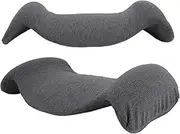 Lumbar Support Pillow, Ergonomic Memory Foam Lumbar Pillow, Relieve Back Pain, Breathable & Detachable & Washable, Lower Back Pillow for Office Chairs, Car Seats (Dark Grey)