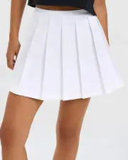 Women's Course Pleat Skirt - WHITE - WHITE