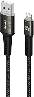 Comsol Rugged USB-A to Lightning Cable 1.2m Black [MFi Certified] Compatible with iPhone 14/13/12/11/X/8/7/ 6/5 iPad Pro/iPad/iPad Air