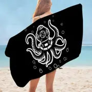 Octopus Diver Microfiber Beach Towel