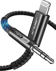 JSAUX Lightning to 3.5mm Audio Cord 6FT, [Apple Mfi Certified] Lightning to Aux Cable for iPhone 14/14Pro/13/13 Pro Max/12/12 Mini/12 Pro/12 Pro Max/11 Pro/11 Pro Max/X/XR/XS Max/8/7/Car Stereo-Black