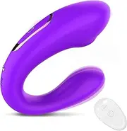 G-Spot Vibrator, 2 in 1 Sex toys4women Clitoris Licking Dildo Sucking Vibrators with 10 Vibration & Suction Modes, Dildo Vibrabrater Adult Sex Toy Woman Clitorious (Deep purple)
