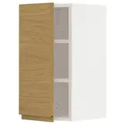 METOD wall cabinet with shelves, white/Voxtorp oak effect, 30x37x60 cm
