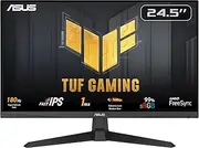 ASUS TUF Gaming VG259Q3A Gaming Monitor – 25-inch(24.5 inch viewable), Full HD(1920x1080), 180Hz, Fast IPS, ELMB, 1ms (GTG), FreeSync™, Variable Overdrive, 99% sRGB