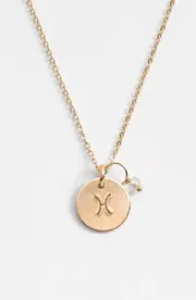 Nashelle 14k-Gold Fill & Semiprecious Birthstone Zodiac Mini Disc Necklace in Pisces at Nordstrom One Size
