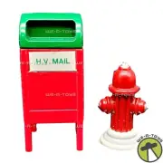 Department 56 Heritage Village Mail Box and Fire Hydrant Metal Accessories 52140