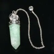 56XMM Natural Amazonite Bullet Crystal Beaded Dowsing PendulumPositive Healing