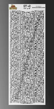 GT v2 Large Format Mesh Fishing Lure Airbrush Stencil 11x4 - Mylar Reusable