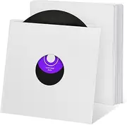 Facmogu 20PCS 10in White Paper Record Sleeves, 180gsm Archival Quality Acid-Free Kraft Paper Sleeves for 10 Inch Vinyl Record, Anti Static Album Covers LP Records Protective Storage Jackets