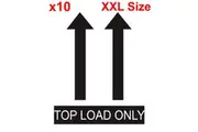 XXL TOP LOAD ONLY ARROW shipping label adhesive warning mailing sticky sticker 100x150mm