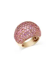Bloomingdale's Fine Collection Pink Sapphire Pave Statement Ring in 14K Yellow Gold