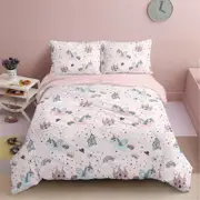 Unicorn World Design Cotton Quilt/Doona Cover Set