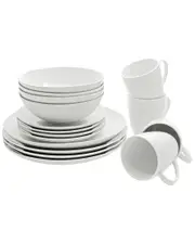 10 Strawberry Street Simply White 16pc Dinnerware Set