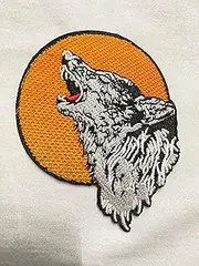 World of Patches Wolf Iron on Embroidered Patch Applique for DIY Iron on Patch on Clothes