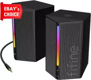 RGB PC Speakers USB Wired Gaming Speakers 3.5mm Aux Volume Control