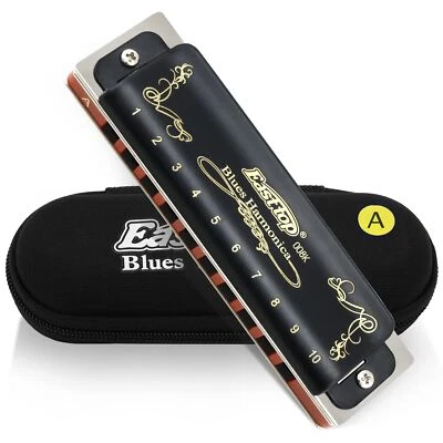 Diatonic Harmonica Key of A 10 Holes 20 Tones 008K Blues Harp Mouth Organ Har...