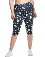 Champion Women Absolute Eco Knee Tights, Plus Size 3X, Organic Floral Black