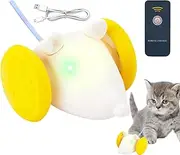 Interactive Cat Toy | Auto Light Up Mice with Sound - Smart Sensing USB Rechargeable Interactive Kitten Toy with Obstacle Avoidance for Indoor Cats Exercise