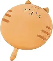 Round Chair Cushions, Cartoon Cat Memory Foam Plush Round Seat Cushion Removable Thickened Seat Pad for Children's Room, School-