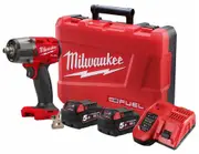 Milwaukee M18FMTIW2F12-502C - 18V Brushless Mid-Torque 1/2" (Friction Ring) Impact Wrench Kit (2 x 5.0Ah)