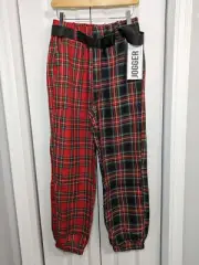 Almost Famous NWT Size Medium Plaid Pants Red