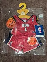 Build A Bear NBA Jersey with Basketball NEW