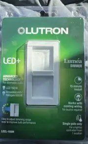 NEW Lutron Lumea ‎LECL-150H-WH Dimmer Switch White LED/CFL/Halogen/Incandescent
