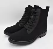 Sofft Womens Size 8.5 Landee Black Lace Up Knit Combat Boots