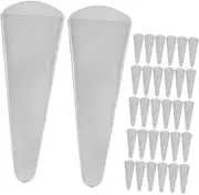 Mikinona 50Pcs Protective Scissor Covers Transparent Eyebrow Trimming Shear Protector for Safe Storage and Use Lightweight and Practical Design for Scissors and Beauty Tools
