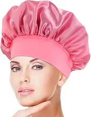 Satin Hair Towel - Anti Frizz Sleeping Cap, Hair Plopping Towel, Quick Drying Hair Turban | Comfortable Satin Hair Wrap with Elastic Band, Effective Hair Protection During Sleeping, Daily routines
