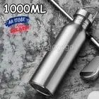 Stainless Steel Water Bottle Single Walled Metal Sports Gym Drink Flask Portable