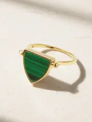 [Mateo] Mateo - Flip 14-karat Gold, Malachite And Diamond Ring - 7 7 Gold