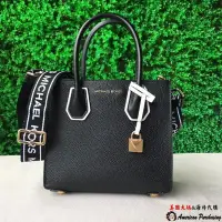 在飛比找Yahoo!奇摩拍賣優惠-潮牌 MICHAEL KORS MK包  黑色新款字母背帶鎖