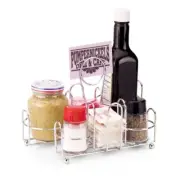 Vollrath Traex WR-1000 Large Chrome Wire Condiment Caddy w Card Holder