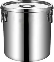 20L 201 Stainless Steel Airtight Milk Can - Heavy Duty Milk Jug with Sealed Lid for Liquid and Solid