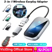 Wired to Wireless Carplay Adapter for Type-c iPhone Android Car wifi USB Dongle