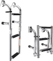 Stainless Steel 3 Step Folding Boat Ladder