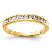 14k Yellow Gold 1/3 Ct. Lab Grown Diamond VS/SI+ G+ Channel Set Band Ring