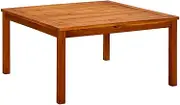 vidaXL Solid Acacia Wood Garden Coffee Table - Outdoor-Friendly with Slatted Design, Square Shape, Brown