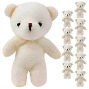10Pcs Mini Bear Stuffed Animal Mini Bear Doll Soft Small Plush Stuffed Animals Bag Keychain Pendant