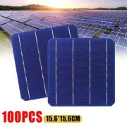 0.5V 320mA 120pcs Solar Cells Polysilicon Panels DIY Battery Charge 156mmx156mm