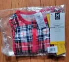 NEW Plaid Let It Snow Matching Family PJ Infant Footed Sleeper Size 6 Mo Unisex