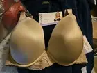 Joyspun Women's Plus Size Underwire Plunge Beige Bra Size 46DD NEW
