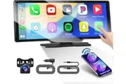 10.26" 4K Car Portable Wireless Apple CarPlay Android Auto FM Touch Screen Radio