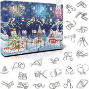 Brain Teaser Advent 24 Days Christmas Countdown Calendar with 3D Puzzle Toys