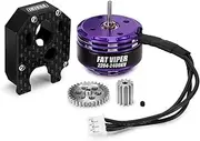 INJORA Fat Viper 2204 2400KV Brushless Outrunner Motor with Mount for 1/24 RC Crawler Axial SCX24 Upgrade