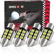 BRISHINE 4pcs LED Bulbs, Super Bright 2835 Chipsets Canbus Error Free Festoon LED Bulbs for Car Interior Dome Map Door Courtesy License Plate Lights, Xenon White 31MM Xenon White